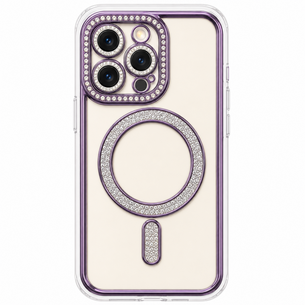 glamorous iphone case with purple accents