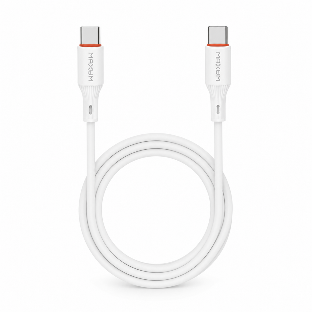 maxam white usb c cable coil display
