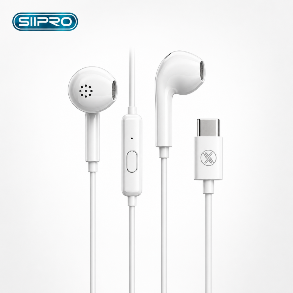 siipro wired earbuds with type c connector