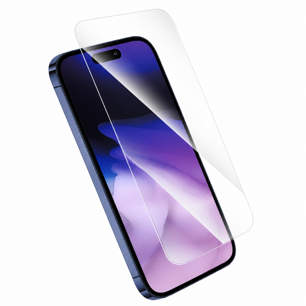 tempered glass protector and smartphone duo