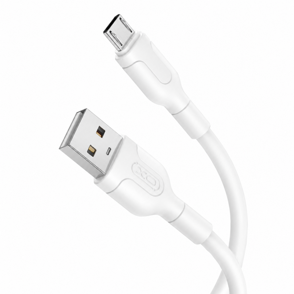 white usb charging cable