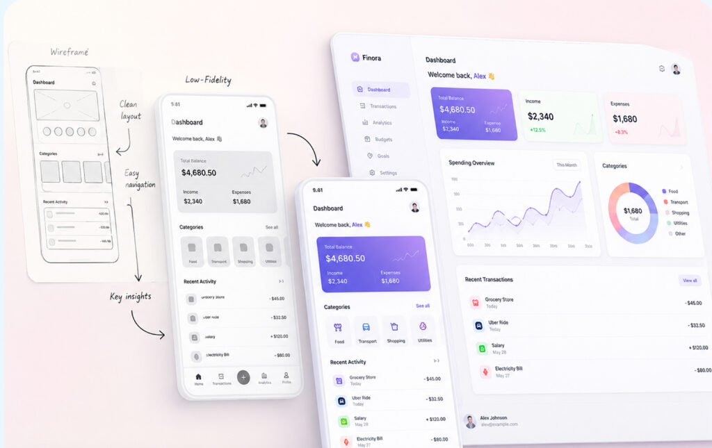 app interface concept
