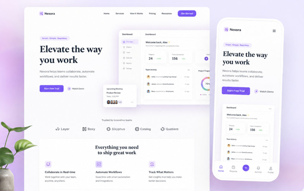 web & mobile experience